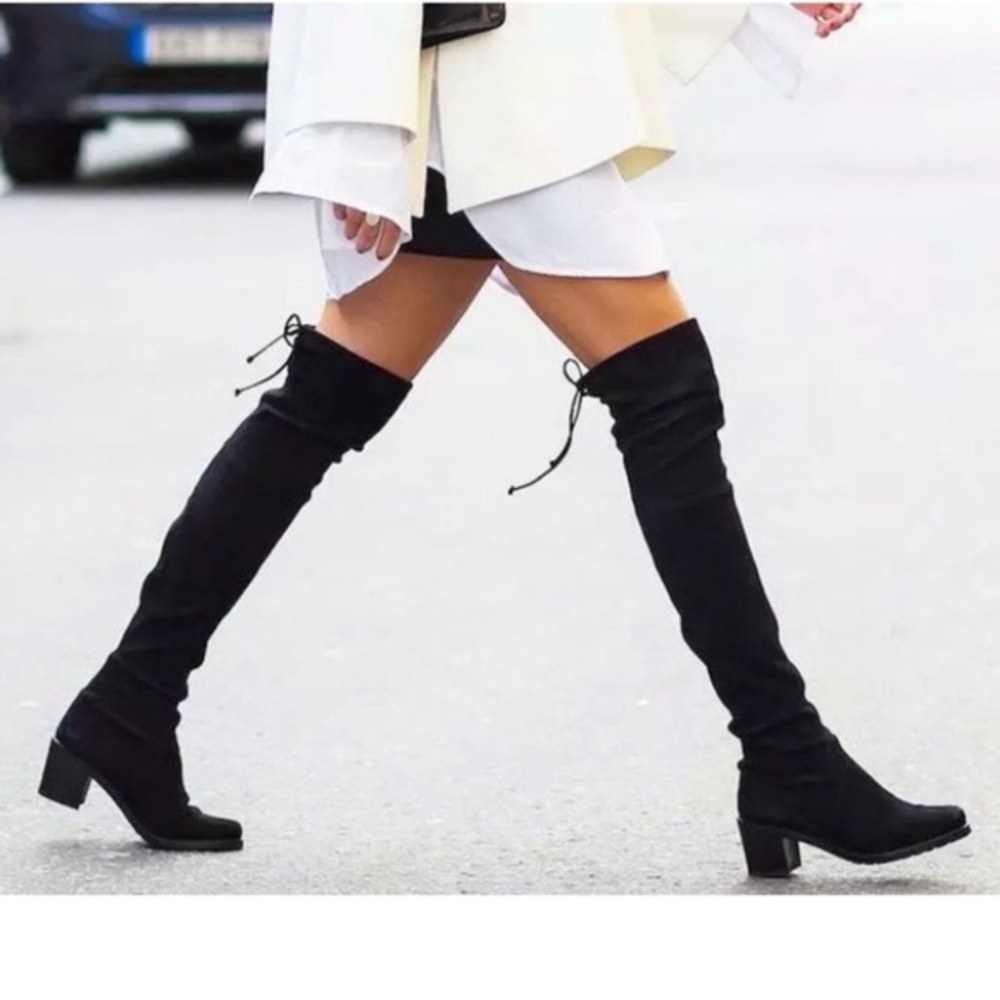 Black Stuart Weitzman Darla boots size 37